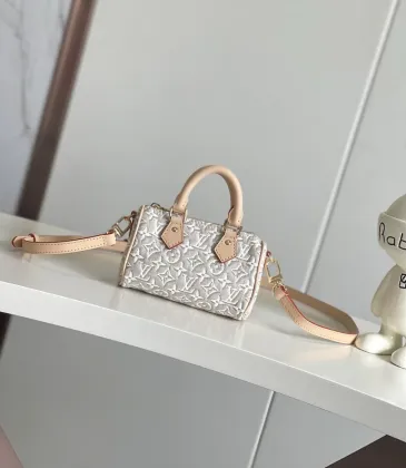 LV White Nano Speedy Mini Crossbody M28502 L16xH10xD7.5cm #A67200