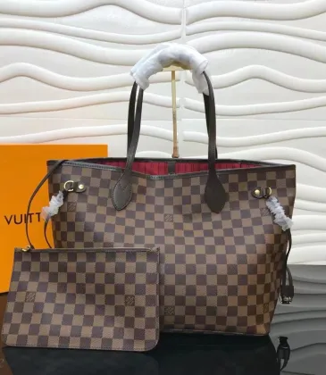 Louis Vuitton Damier Neverfull Tote Handbag 29CM, 32CM, 40CM #A42122 Louis Vuitton Damier Neverfull Tote Handbag 29CM, 32CM, 40CM #A42122
