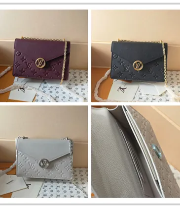 Louis Vuitton Mylockme Chain Wallet (3 Colors) – Burgundy/Black/Light Gray Monogram Empreinte Leather with Signature LV Lock #A59175 Louis Vuitton Mylockme Chain Wallet (3 Colors) – Burgundy/Black/Light Gray Monogram Empreinte Leather with Signature LV Lock #A59175
