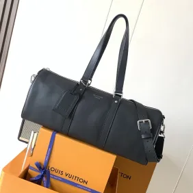 Brand L Black Calfskin Needle Duffle Bag M28000 #A66141