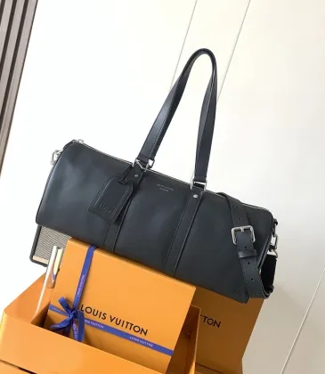 Louis Vuitton Black Calfskin Needle Duffle Bag M28000 #A66141 Louis Vuitton Black Calfskin Needle Duffle Bag M28000 #A66141