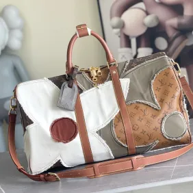 Brand L Patchwork Monogram Shadow Keepall 50 Duffle M29190 #A66555