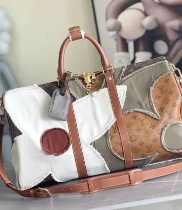 Louis Vuitton Patchwork Monogram Shadow Keepall 50 Duffle M29190 #A66555