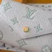 LV M28249 Compact Short Wallet | Monogram Embossed Leather | Green &amp; Cream #A60908