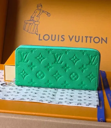  M25998 Full-Zip Wallet - Green Monogram Pattern Premium Leather Card Holder &amp; Coin Purse #A59489