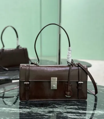 Prada Leather Handbag With Structured Design And Signature Hardware #A51644