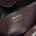 Prada BH191 Mini Shoulder Bag - Burgundy Deer Leather Top Version with Adjustable Straps #A59494