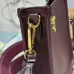 Prada BH191 Mini Shoulder Bag - Burgundy Deer Leather Top Version with Adjustable Straps #A59494