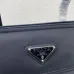 Prada Black Nylon Triangle Logo Work Tote Handbag 1BG052 #A66523
