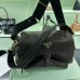 Prada Cahier Messenger Bag (2 Colors) – Burgundy/Black Leather with Gold-Tone Triangle Logo &amp; Buckle Hardware #A59179