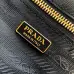 Prada Galleria Soft Shoulder Bag (2 Colors) – Burgundy/Black Leather with Gold-Tone Triangle Logo &amp; Convertible Strap #A59180