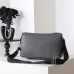 PRADA Men's Dark Gray Re-Nylon Crossbody Messenger Bag with Detachable Pouch – Iconic Triangle Logo Adjustable Strap #A58757