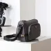 PRADA Men's Dark Gray Re-Nylon Crossbody Messenger Bag with Detachable Pouch – Iconic Triangle Logo Adjustable Strap #A58757