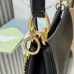 Prada 1BC261 2025 Autumn/Winter Retro Shoulder Bag - Black &amp; White Top Version with Chain Detail #A59499