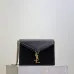 SAINT LAURENT Cassandra Envelope Crossbody Bag Set – Tan Leather-Suede &amp; Black Velvet with Gold YSL Logo (Detachable Chain Strap) #A58773