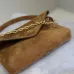 SAINT LAURENT Cassandre Envelope Chain Pouch – Camel Suede Leather with Gold YSL Logo #A58761