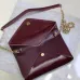 SAINT LAURENT Cassandre Envelope Chain Pouch – Hot Wine Lambskin Leather with Gold YSL Logo #A58760