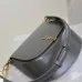 SAINT LAURENT Kaia Small Saddle Bag Set – Brown Croc-Embossed &amp; Black Smooth Leather with Gold YSL Logo #A58765