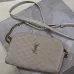 SAINT LAURENT Le 5 à 7 Small Bucket Bag – Taupe Suede Leather with Gold YSL Logo (Adjustable Crossbody Strap) #A58768
