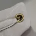 SAINT LAURENT Loulou Medium Shoulder Bag – Light Beige Suede with Chevron Quilt &amp; Gold YSL Logo (Convertible Chain Strap) #A58772