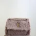 SAINT LAURENT Loulou Medium Shoulder Bag – Light Beige Suede with Chevron Quilt &amp; Tone-On-Tone YSL Logo (Convertible Chain Strap) #A58776