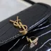 SAINT LAURENT Solferino Small Shoulder Bag – Black Croc-Embossed Patent Leather with Gold YSL Cassandre Closure  #A58759