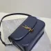 SAINT LAURENT Solferino Small Shoulder Bag – Black Croc-Embossed Patent Leather with Gold YSL Cassandre Closure  #A58759