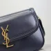 SAINT LAURENT Solferino Small Shoulder Bag – Black Croc-Embossed Patent Leather with Gold YSL Cassandre Closure  #A58759