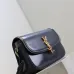SAINT LAURENT Solferino Small Shoulder Bag – Black Croc-Embossed Patent Leather with Gold YSL Cassandre Closure  #A58759