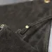 Saint Laurent 844346 Niki Series Suede Bucket Bag - Dark Brown with LE CASSANDRE Logo #A59503