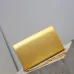 Saint Laurent CASSANDRE Chain Wallet (743364) - Gold, Italian Leather, Detachable Strap, 23×14×3cm #A59997