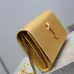 Saint Laurent CASSANDRE Chain Wallet (743364) - Gold, Italian Leather, Detachable Strap, 23×14×3cm #A59997