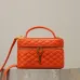 Saint Laurent GABY MINI Box Bag (766731) - Yellow, Sheepskin Quilted, Double Zipper, 18×11×6.5cm #A59996