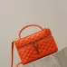 Saint Laurent GABY MINI Box Bag (766731) - Yellow, Sheepskin Quilted, Double Zipper, 18×11×6.5cm #A59996