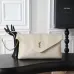 YSL 841702 LE Envelope Lambskin Chain Shoulder Crossbody Clutch Handbag #A65992