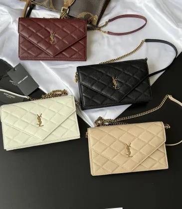 YSL Quilted Leather Becky Chain Bag 871149 W20xH13xD5cm #A67163 YSL Quilted Leather Becky Chain Bag 871149 W20xH13xD5cm #A67163