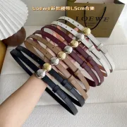Loewe Leather Belts Luxury Design Fashion Original leather Genuine packaging width:1.5cm #A53999 Loewe Leather Belts Luxury Design Fashion Original leather Genuine packaging width:1.5cm #A53999