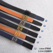 Loewe Leather Belts Luxury Design Fashion Original leather Genuine packaging width:3.2cm #A54000 Loewe Leather Belts Luxury Design Fashion Original leather Genuine packaging width:3.2cm #A54000