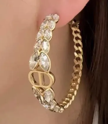 D-ior CD Montaigne Crystal-Accented Hoop Earrings #A50092 D-ior CD Montaigne Crystal-Accented Hoop Earrings #A50092