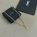 Saint Laurent Cassandre Logo Double Layer Pendant Necklace Gold Silver Designer Women Jewelry #A65951