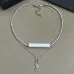 Saint Laurent Cassandre Logo Double Layer Pendant Necklace Gold Silver Designer Women Jewelry #A65951