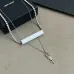 Saint Laurent Cassandre Logo Double Layer Pendant Necklace Gold Silver Designer Women Jewelry #A65951