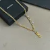 Saint Laurent Cassandre Logo Double Layer Pendant Necklace Gold Silver Designer Women Jewelry #A65951