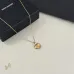 Saint Laurent Solid Heart Pendant Gold Thin Chain Choker Necklace Women Designer Jewelry #A65952