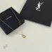 Saint Laurent Solid Heart Pendant Gold Thin Chain Choker Necklace Women Designer Jewelry #A65952