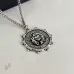 Saint Laurent Vintage Coin Pendant Necklace Anchor &amp; Portrait Medallion Gold Silver Designer Jewelry #A65950