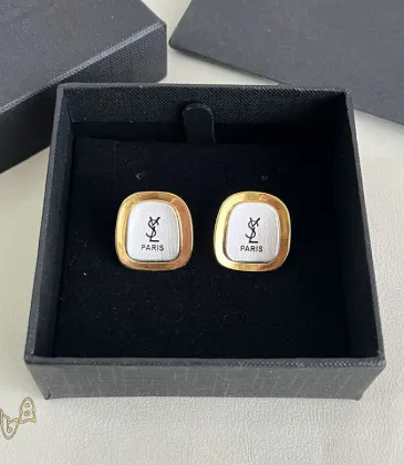 Saint Laurent White Mother Of Pearl Square Cassandre Logo Stud Earrings Gold Trim Designer Jewelry #A65954 Saint Laurent White Mother Of Pearl Square Cassandre Logo Stud Earrings Gold Trim Designer Jewelry #A65954