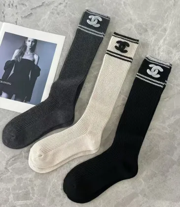 Chanel Monogram Jacquard Calf Socks three colors #A59249 Chanel Monogram Jacquard Calf Socks three colors #A59249