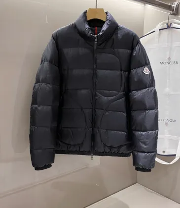 Moncler New Black High - End Puffer Jacket With Stand - Up Collar #A54555 Moncler New Black High - End Puffer Jacket With Stand - Up Collar #A54555