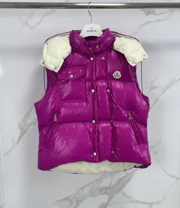 Moncler Pario Women's Red Hooded Down Vest #A54545 Moncler Pario Women's Red Hooded Down Vest #A54545